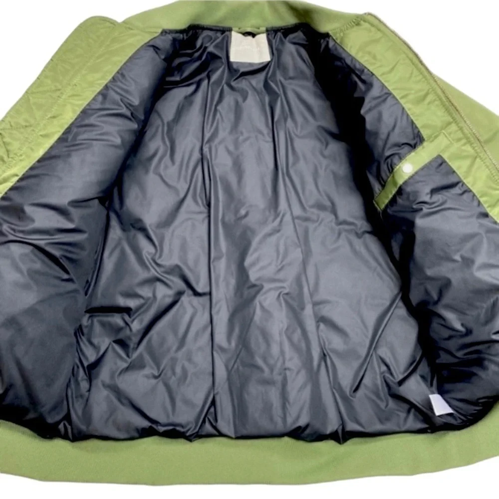 EVERLANE Final Four 2019 Zip up Classic Bomber Jacket in Army Green Size L